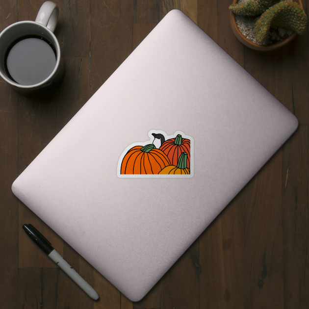 Pumpkin Patch and Penguin by ellenhenryart
